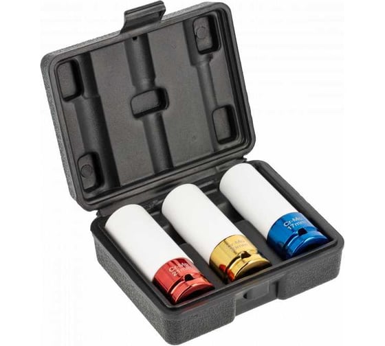 Изображение товара Набор ударных головок 1/2''DR, 3 шт для литых дисков HOEGERT TECHNIK HT4R107