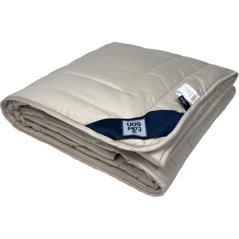 Изображение товара Стеганое всесезонное одеяло EDELSON MERINO WOOL 200x220 бежевое гипоаллергенное