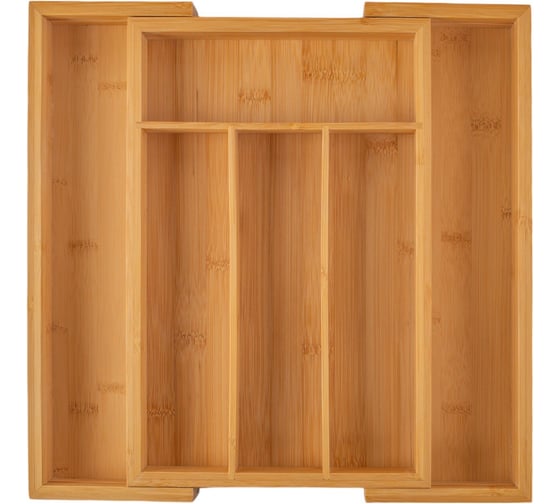 Изображение товара Лоток для столовых приборов Attribute BAMBOO TOUCH раздвижной 235-355x350x45 мм AGB501