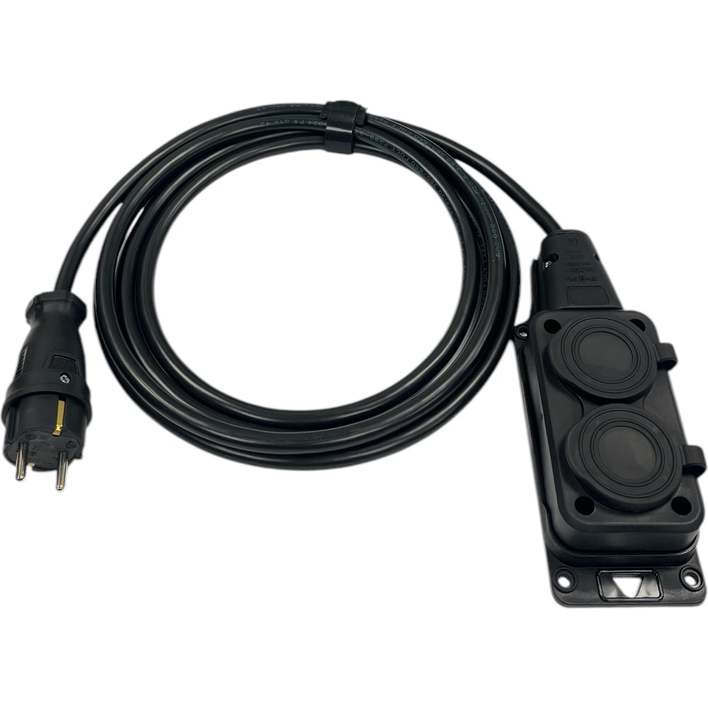 Изображение товара Удлинитель силовой iTOK 50 м IP54 с заземлением и двумя розетками