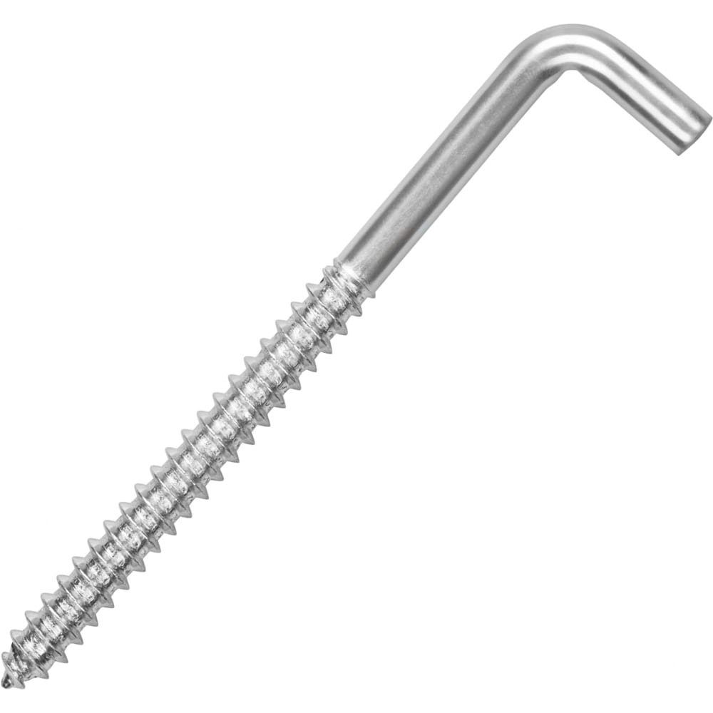 L-образный оцинкованный крюк-шуруп ЕВРОПАРТНЕР крюк с винтом для завинчивания м12x140 мм оцинкованный