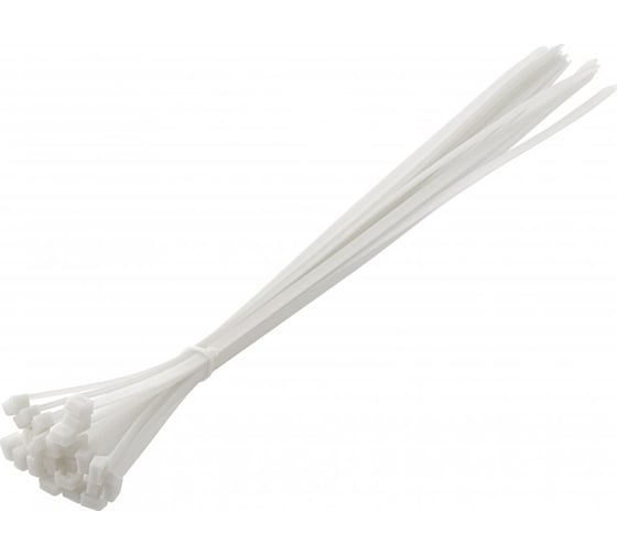 Изображение товара Нейлоновые стяжки HOEGERT TECHNIK 4,8x370 мм, 25 шт., белые HT2C730