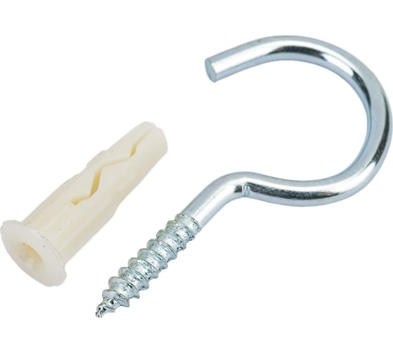 Изображение товара Крюк-шуруп ЕВРОПАРТНЕР Zn d4,2хL50 в компл. c дюбелем MULTI 6x25 6шт. MP 301 17