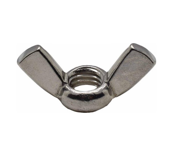 Изображение товара Барашковая гайка КРЕП-КОМП американский тип НЕРЖАВЕЙКА DIN315 А2 м6 100шт гбна6