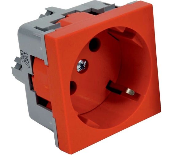 Изображение товара Розетка KOPOS QUADRO красная 16 A, 250 V AC QS 45X45_BB
