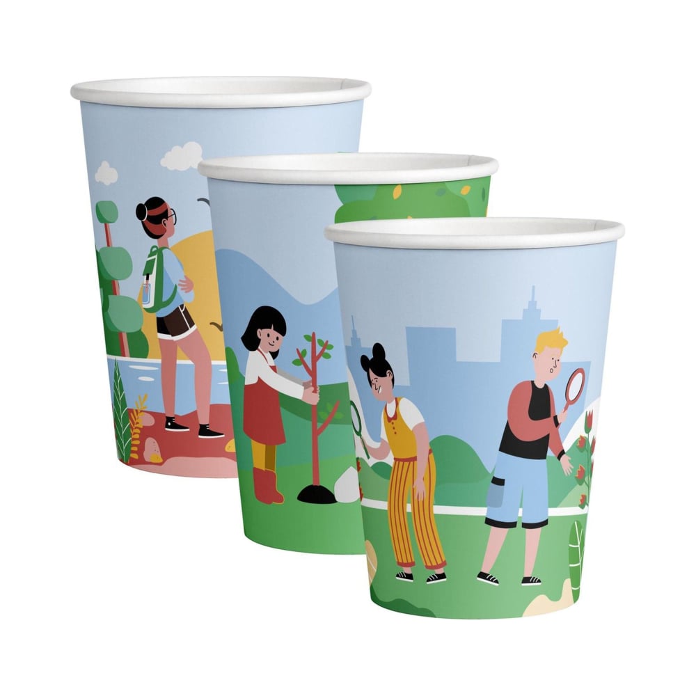 Изображение товара Стакан одноразовый Комус Природа 350 мл, d-90 мм, 50 шт 2015024