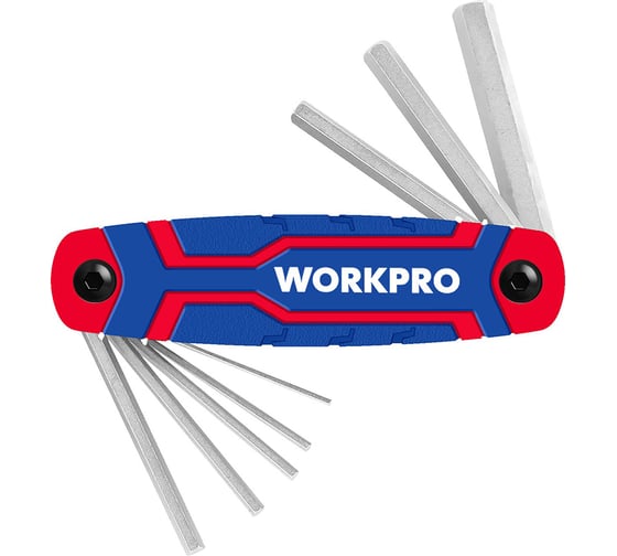 Изображение товара Набор шестигранных ключей складных WORKPRO 8шт WP222019