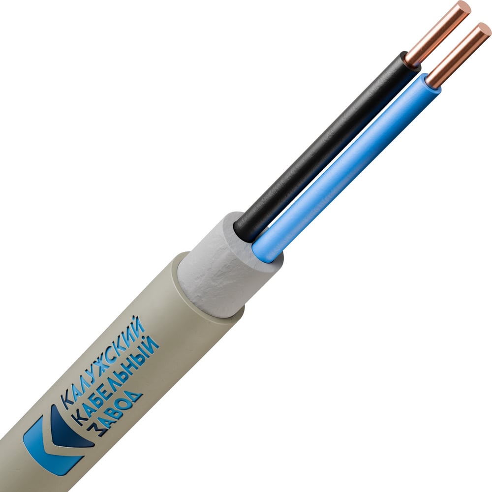 Изображение товара Кабель NUM-O 2х1,5 мм² ККЗ для электромонтажа бухта 100 м белый