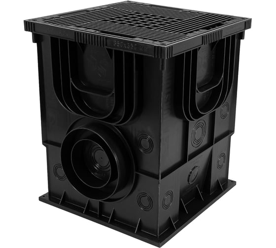 Изображение товара Дождеприемник полипропилен Aquastok Master 1 перегородка+корзина д/мусора+решетка 350х350х420 B125 4350 554704