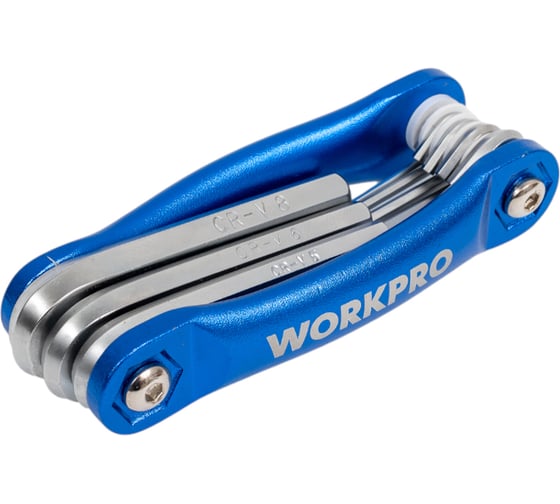 Изображение товара Набор шестигранных ключей WORKPRO 9шт. складной WP222024
