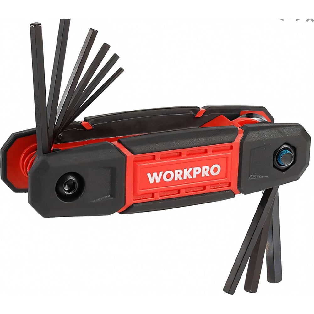 Изображение товара Набор шестигранных ключей WORKPRO 9шт складной (SAE)