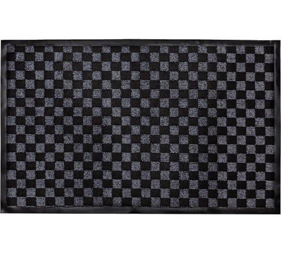 Изображение товара Входной ворсовый влаго-грязезащитный коврик ComeForte жаккард ромб 90x150 Серый HP-3622