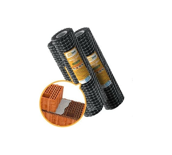 Изображение товара Сетка базальтовая кладочная НЕОГРИД Стандарт (ячейка 25х25 мм; рулон 1х50 м)  НС 1-50