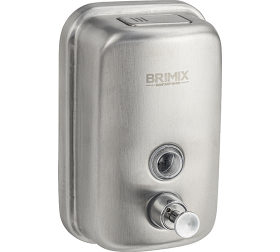 Изображение товара Дозатор Brimix для жидкого мыла 500 мл, из нержавеющей стали, цвет САТИН. 614