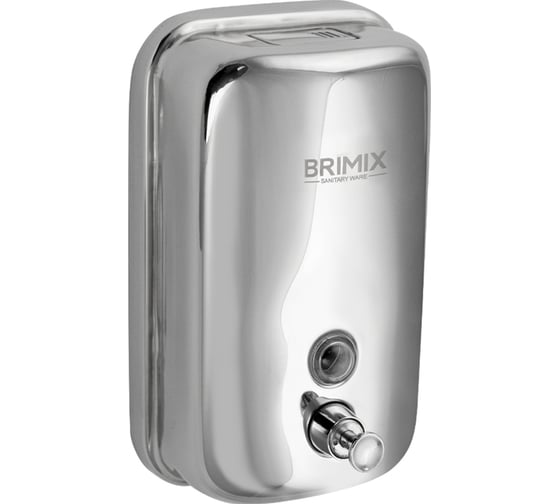 Изображение товара Дозатор Brimix для жидкого мыла 1000 мл, из нержавеющей стали, цвет ХРОМ. 615