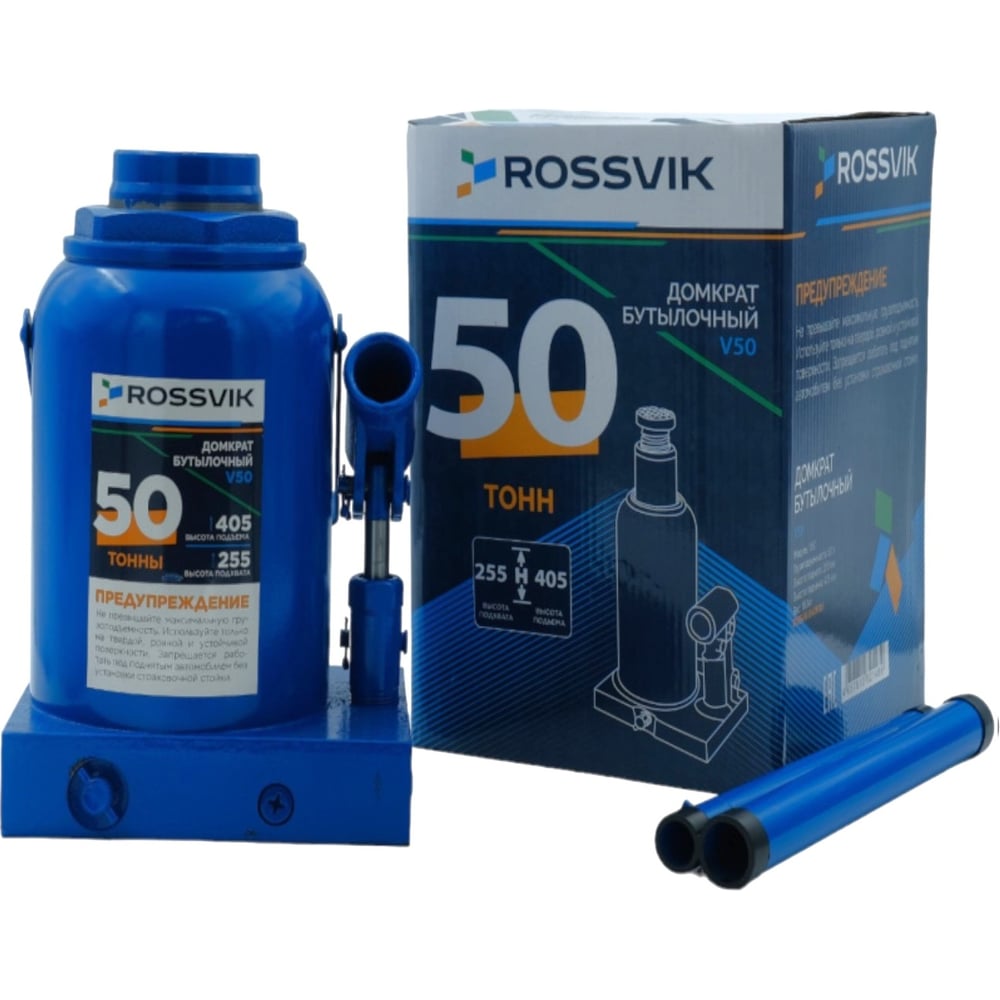 Изображение товара Домкрат бутылочный Rossvik грузоподъемностью 50 тонн V50