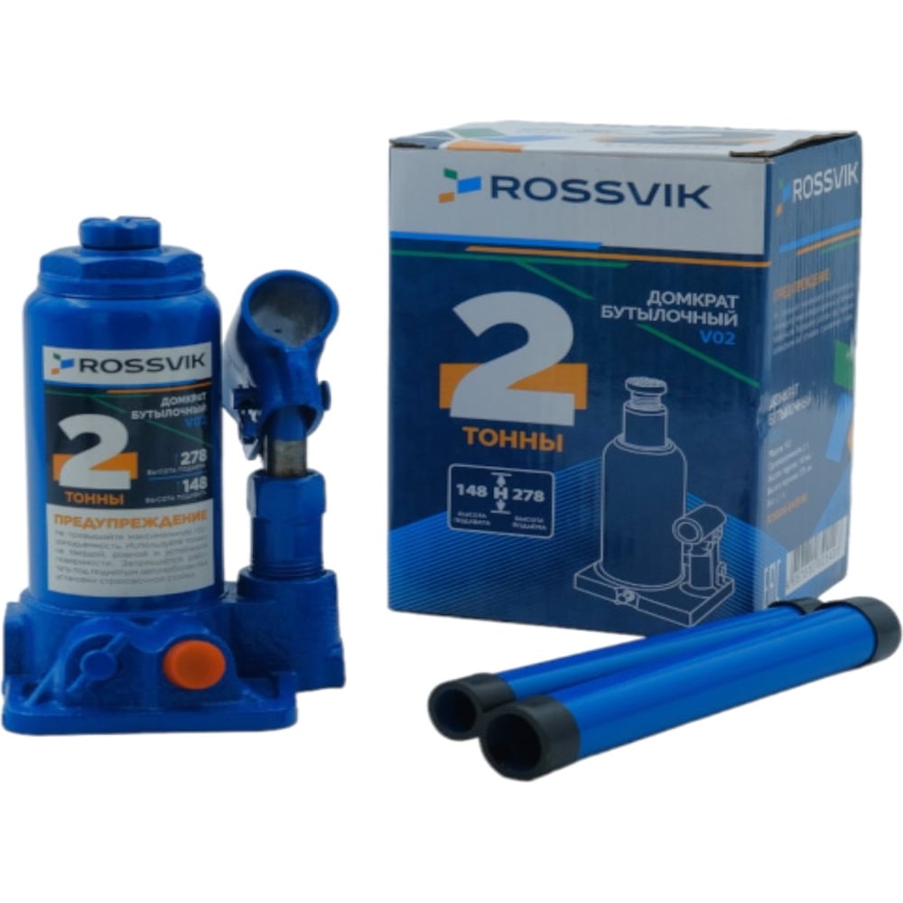 Изображение товара Домкрат бутылочный Rossvik г/п 2,0т V02