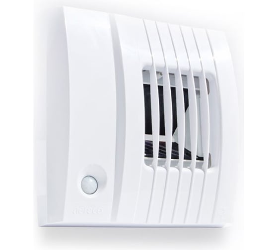 Изображение товара Вытяжное устройство AERECO bxc hpd, гигрорегулируемое с пиковым расходом от датчика присутствия, задержка включения 60 сек, соединение ø100 мм, 3v dc, цвет белый BXC214