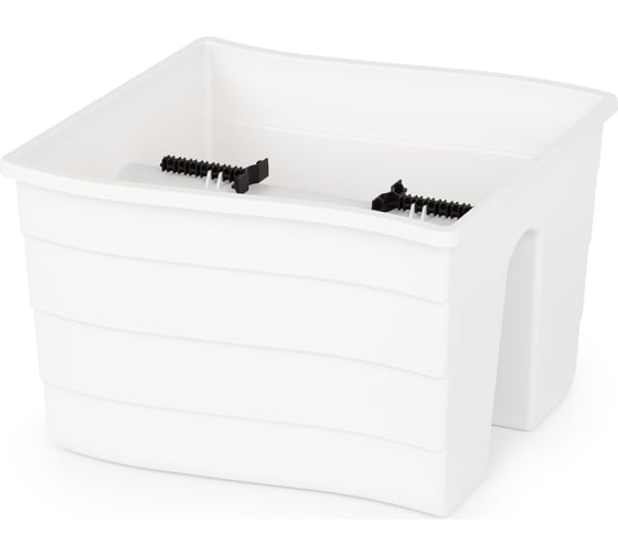 Изображение товара Кашпо на перила ЗПИ "Альтернатива" 294x291x197 малое (белый) М8913