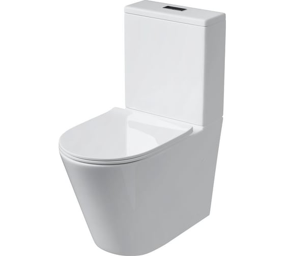 Изображение товара Унитаз Grossman (640х360х835) напольный, безободковый, с тонкой крышкой, 2 места GR-4458S