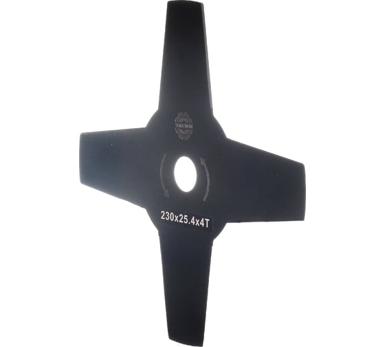 Изображение товара Нож четырехлопастной 230х4х25.4 мм для газонокосилки TORGWIN S52512
