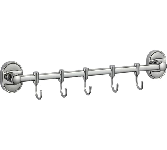 Изображение товара Планка с 5 крючками Savol хром S-008205 23193