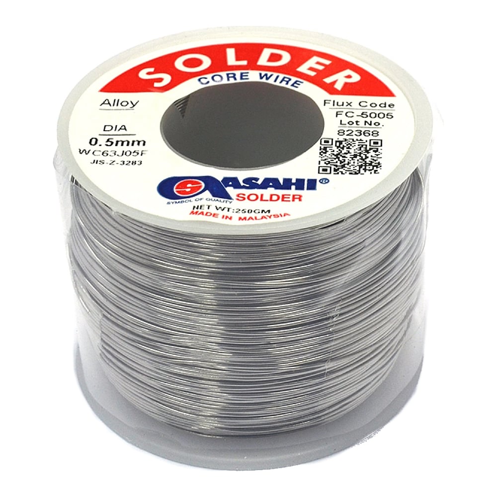 Изображение товара Припой мягкий с флюсом ASAHI FC5005 0.5 мм 0.25 кг Sn60/Pb40