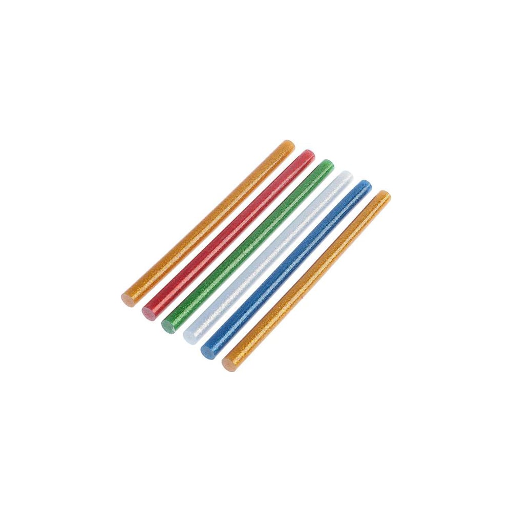 фото Стержни клеевые разноцветные с блестками (6 шт; 11х200 мм) tundra 4967888