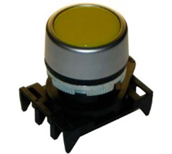 Изображение товара Кнопка Giovenzana плоская, хр., желтая, D22 PPRN3CL