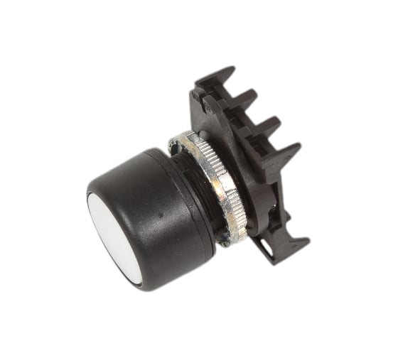 Изображение товара Кнопка Giovenzana плоская, задвижная, стеклянная, белая, D22 PPPL5