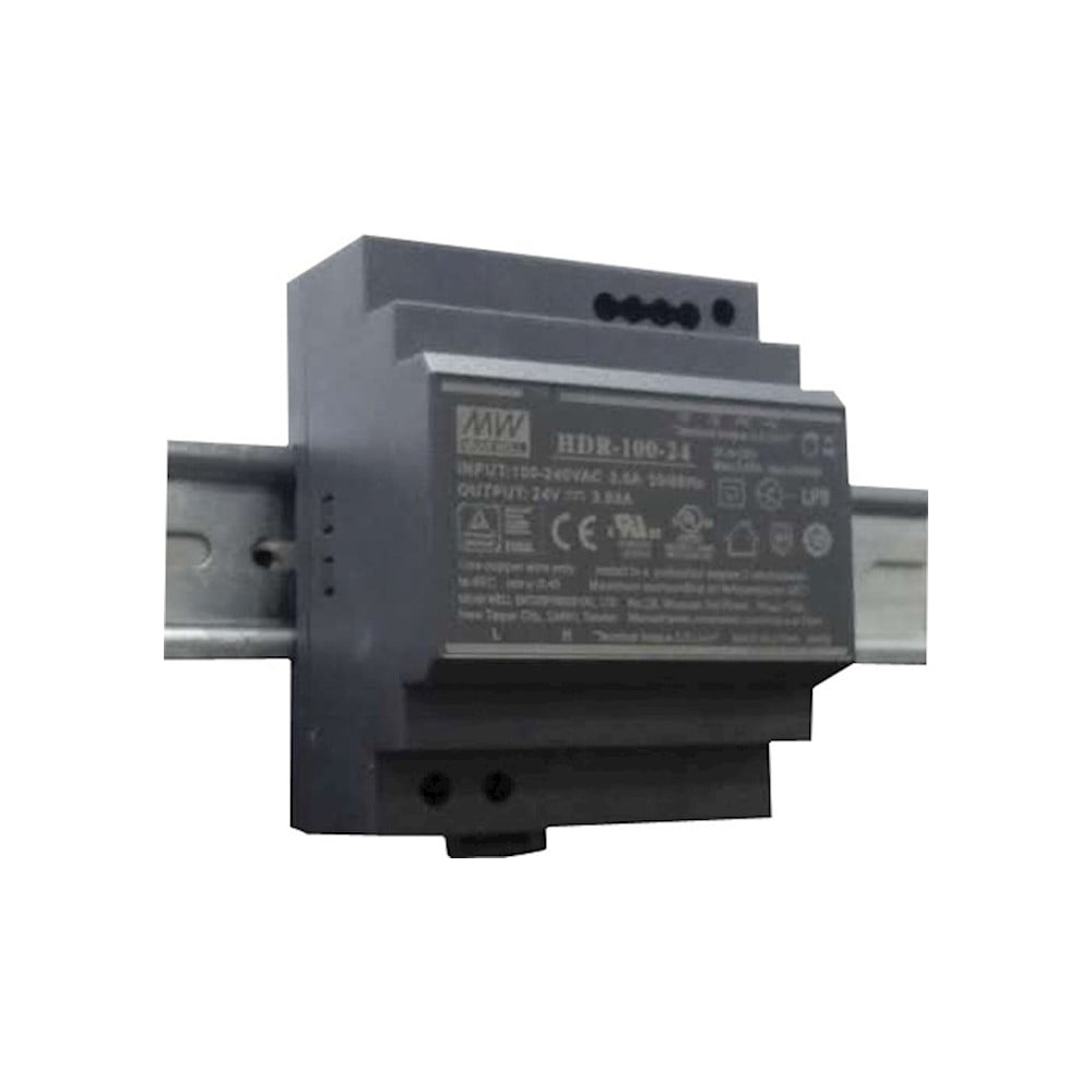 Изображение товара Источник питания Mean Well HDR-100-15 AC/DC 92 Вт на DIN-рейку