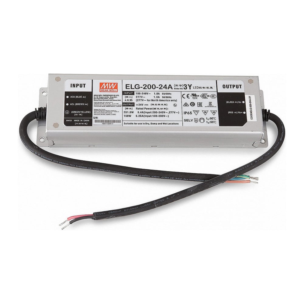 Изображение товара LED-драйвер Mean Well ELG-200-24A-3Y AC-DC 201.6Вт Т02600639