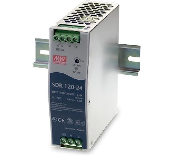 Изображение товара Источник питания Mean Well AC/DC SDR-120-24 Т00292091