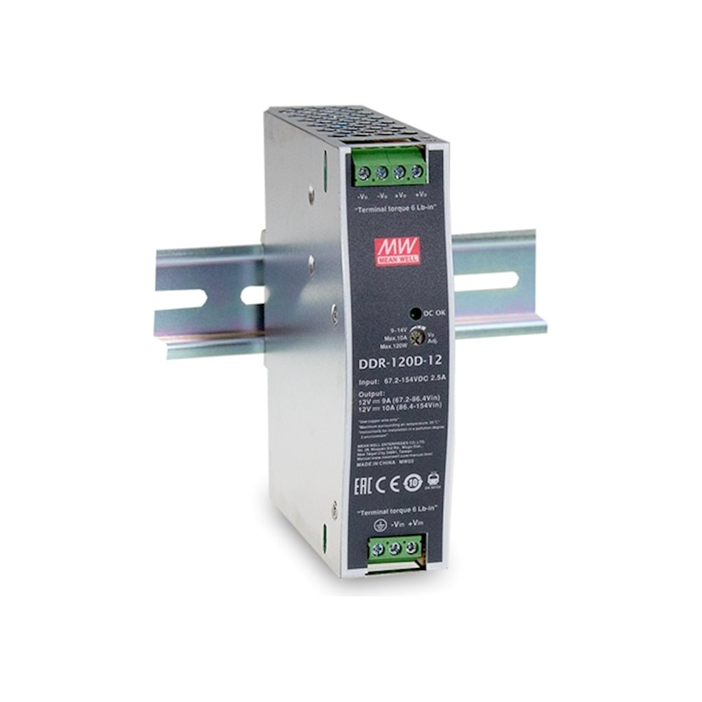 Изображение товара Источник питания DC/DC DDR-120C-24 Mean Well 24В 5А высокий КПД и надежность