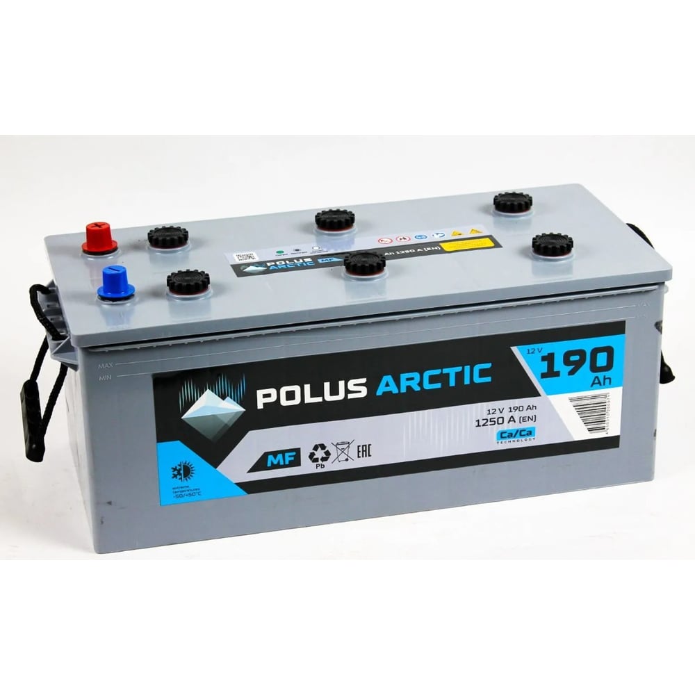 Изображение товара Аккумулятор POLUS ARCTIC 6СТ-190MF евро.конус 12В 190Ач надежный для авто