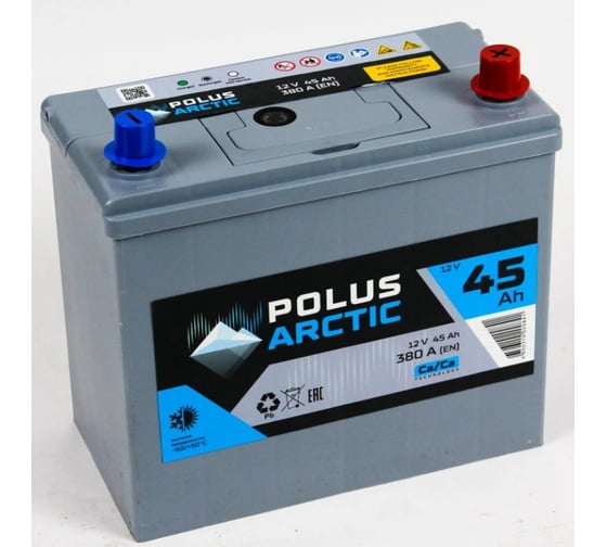 Изображение товара Аккумулятор POLUS ARCTIC 6СТ-45.0 (45B24L) тонкие клеммы  PA45B24L/NS60