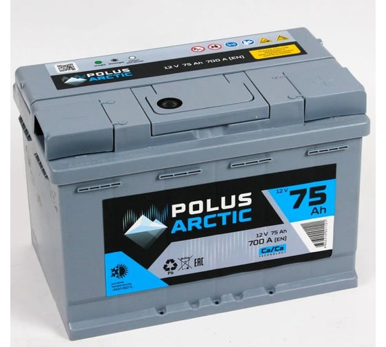 Изображение товара Аккумулятор POLUS ARCTIC 6СТ-75.0 PA75.0