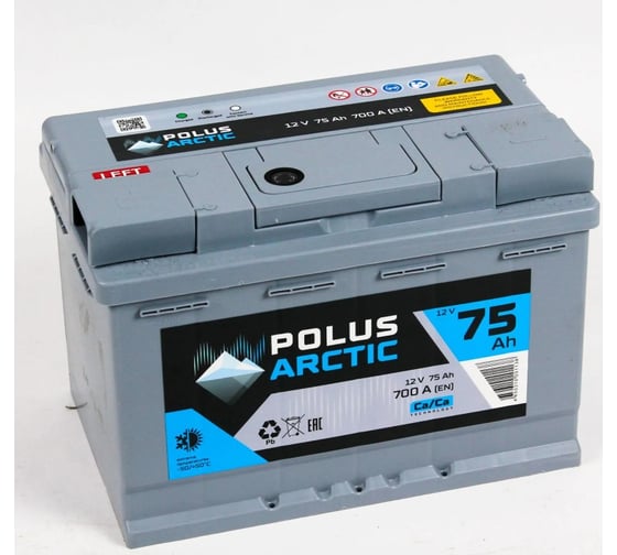 Изображение товара Аккумулятор POLUS ARCTIC 6СТ-75.1 PA75.1