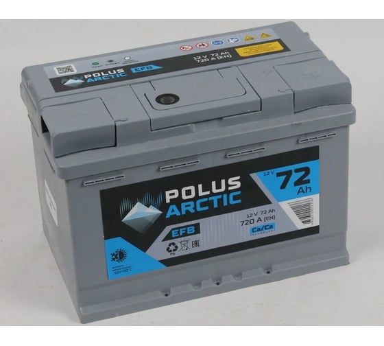 Изображение товара Аккумулятор POLUS ARCTIC EFB 6СТ-72.0 PA72.0-EFB
