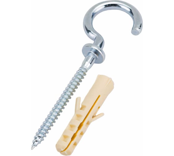 Изображение товара Крюк-шуруп ЕВРОПАРТНЕР Zn d3,5хL70 мм, с манжетой 2 шт. 13 3009 1