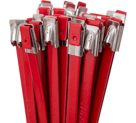 Изображение товара Стальные стяжки с покрытием FORTISFLEX СКС-П 316 4,6х200 красный 83062