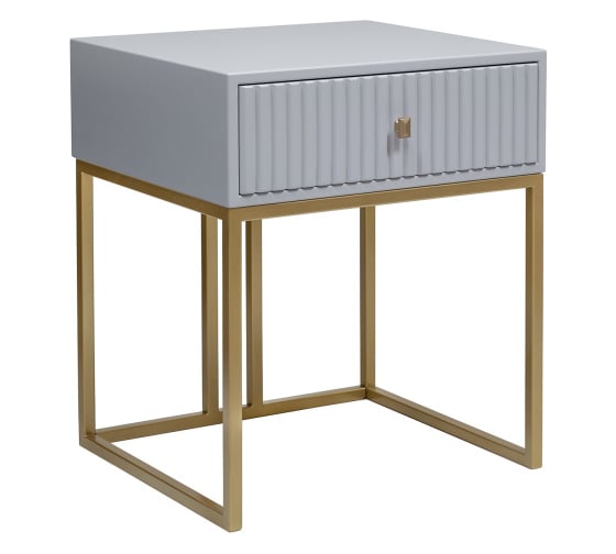 Изображение товара Тумба GreenWeen VERONA, золото, МДФ Pearl Grey, 530x450x620 GW-NS530-VERONA-G-MDF-PEARLGR