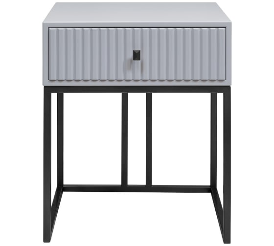 Изображение товара Тумба GreenWeen VERONA, черная, МДФ Pearl Grey, 530x450x620 GW-NS530-VERONA-B-MDF-PEARLGR