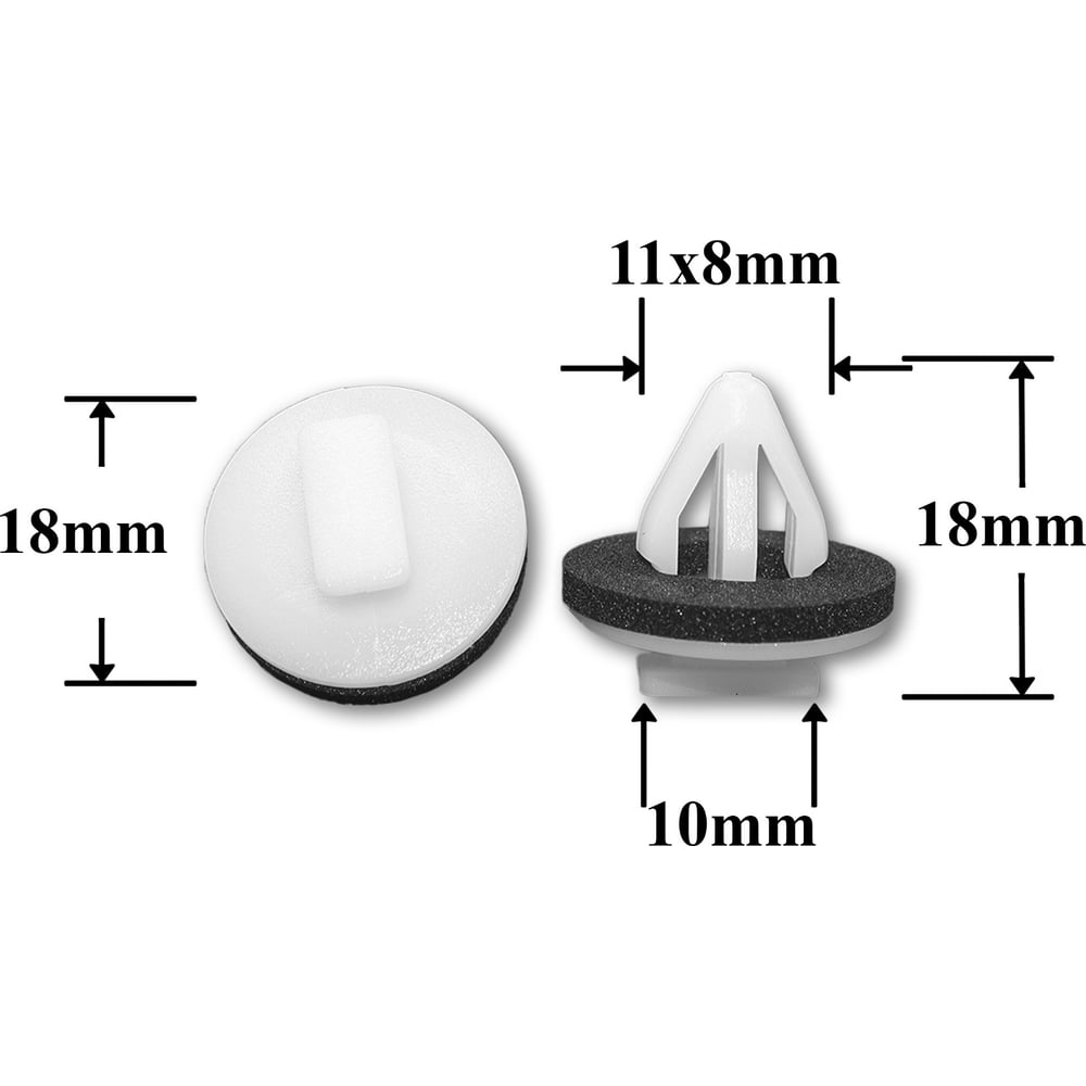 Изображение товара Автокрепеж для Lexus и Toyota 10 шт крепежи для панели приборов пластик белый/черный