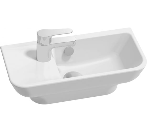 Изображение товара Рукомойник JACOB DELAFON EGJ112-00 Struktura 50x 25,5 с отвод для смесителя, слив перелив, белый 00000073723