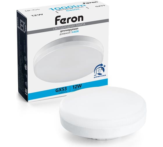 Изображение товара Лампа светодиодная диммируемая FERON LB-456 GX53 12W 230V 6400K, 51066