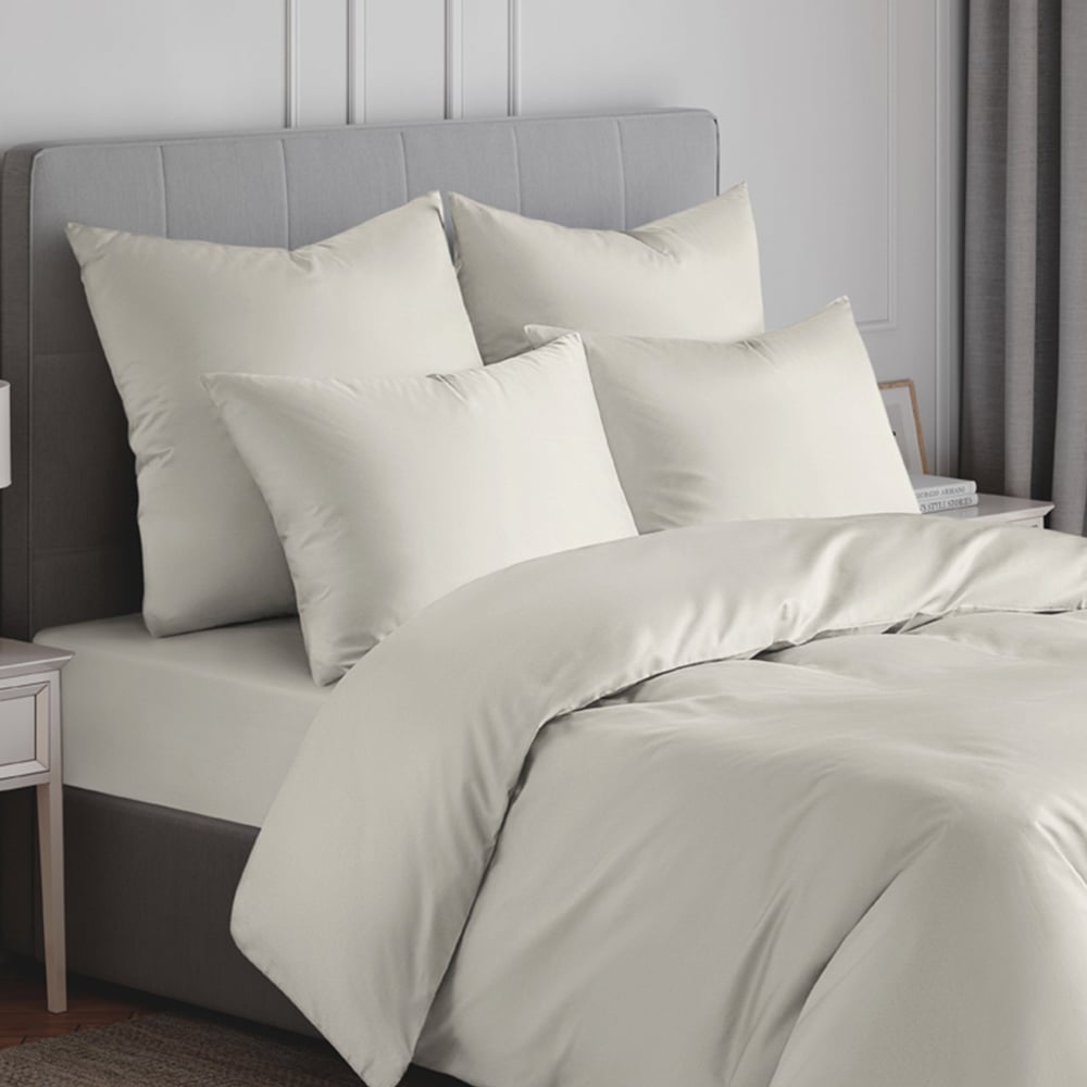 Изображение товара Простыня EDELSON TENCEL 200x200x30 см экрю на резинке двухспальная