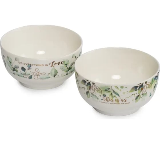 Изображение товара Набор салатников DOMENIK GREEN LEAFS 2 шт 13 см DMD079-ECOM