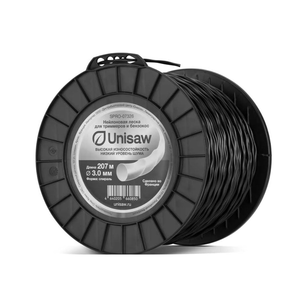 Изображение товара Леска триммерная 3.0 мм 207 м спираль Unisaw SPRO-07326 для садовой техники