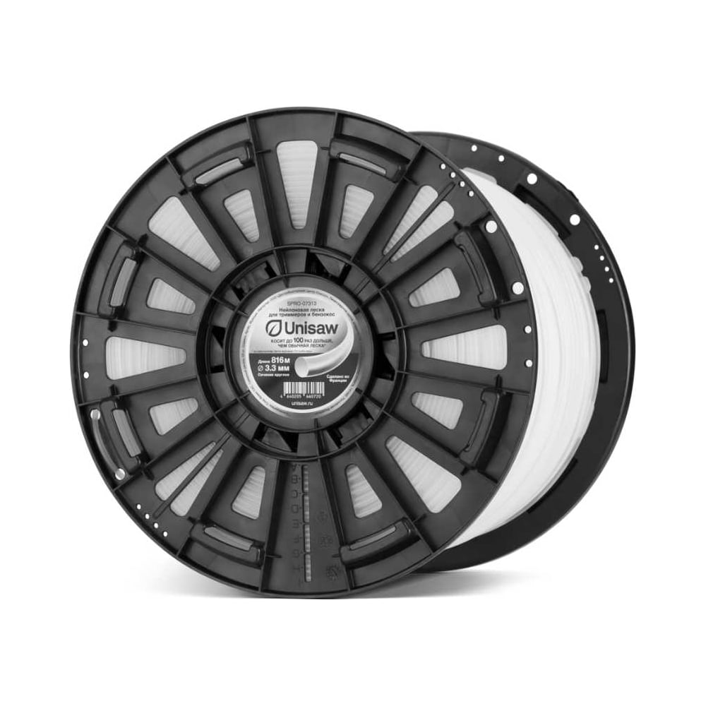 Изображение товара Леска триммерная 3.3 мм 816 м круглая Unisaw SPRO-07313